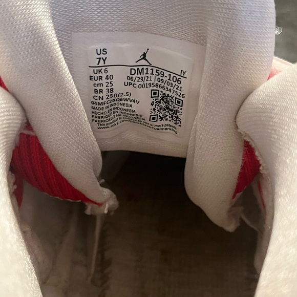Air Jordan 6-17-23 white fire red - Picture 5 of 5